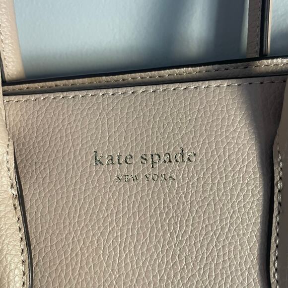 Kate Spade New York Eva Small Top Handle Crossbody Bag Blush Pebbled Leather - Picture 4 of 13